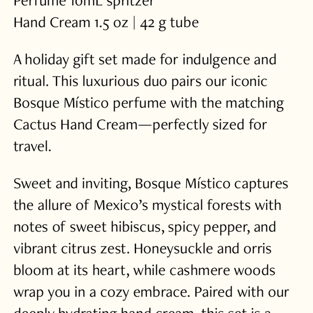 Nopalera Bosque Mistico Spray and Hand Cream Set - Picture 4 of 7